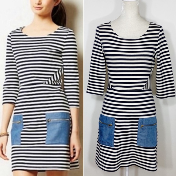Anthropologie Dresses & Skirts - ❗️Anthro • Tabitha striped 3/4 sleeve dress